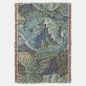 William Morris Acanthus Sage Bloemen Plantaardige Deken (Voorkant Verticaal)