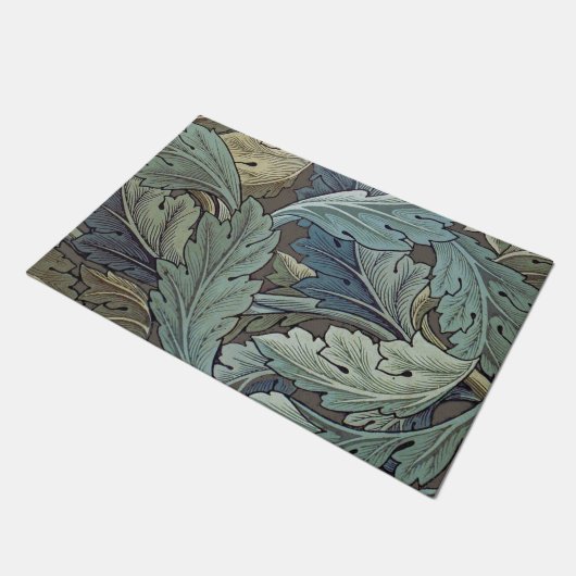 William Morris Acanthus Sage Bloemen Plantaardige Deurmat (Schuin)