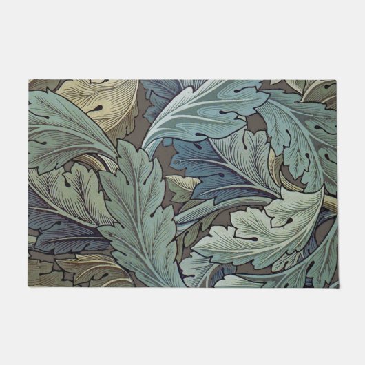 William Morris Acanthus Sage Bloemen Plantaardige Deurmat (Voorkant)