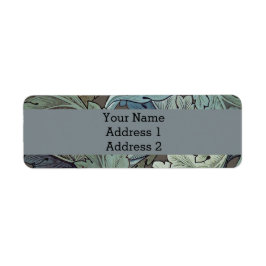 William Morris Acanthus Sage Bloemen Plantaardige Etiket