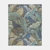 William Morris Acanthus Sage Bloemen Plantaardige Fleece Deken (Voorkant)