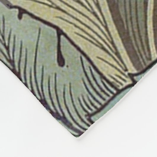 William Morris Acanthus Sage Bloemen Plantaardige Fleece Deken (Hoek)