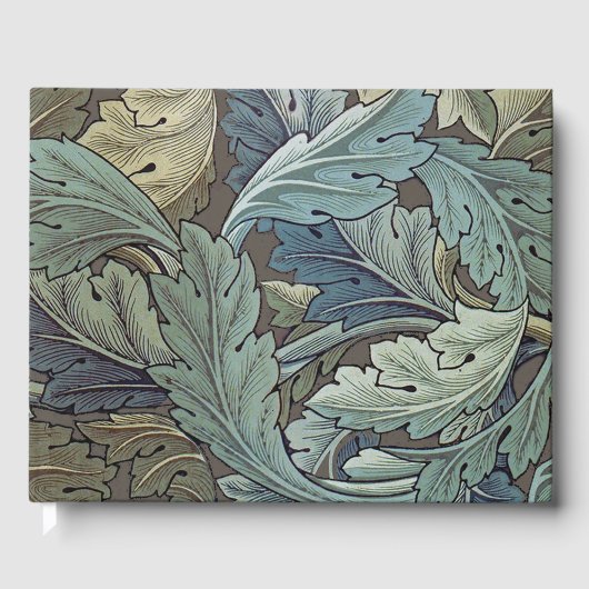 William Morris Acanthus Sage Bloemen Plantaardige Gastenboek (Voorkant)