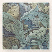 William Morris Acanthus Sage Bloemen Plantaardige Glazen Onderzetter (Voorkant)