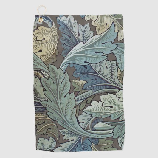 William Morris Acanthus Sage Bloemen Plantaardige Golfhanddoek (Voorkant)