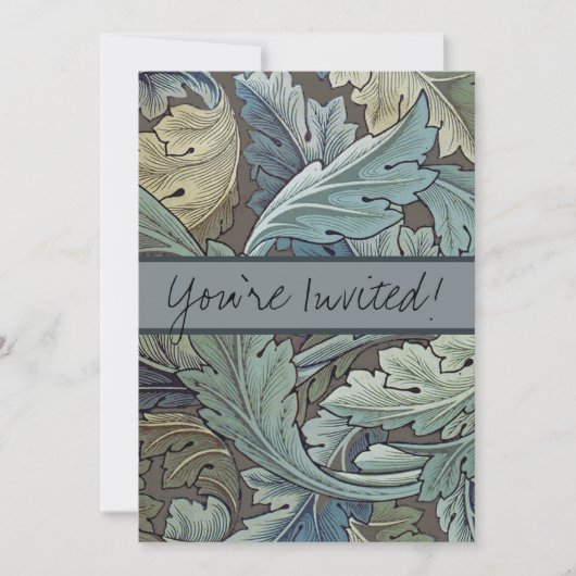 William Morris Acanthus Sage Bloemen Plantaardige Kaart (Voorkant)