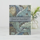 William Morris Acanthus Sage Bloemen Plantaardige Kaart (Staand voorkant)