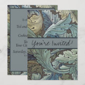 William Morris Acanthus Sage Bloemen Plantaardige Kaart (Voorkant / Achterkant)