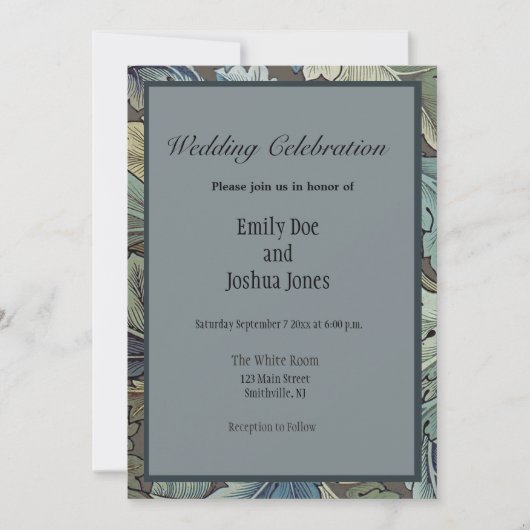 William Morris Acanthus Sage Bloemen Plantaardige Kaart (Voorkant)