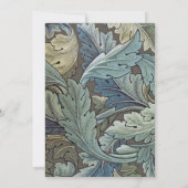 William Morris Acanthus Sage Bloemen Plantaardige Kaart (Achterkant)