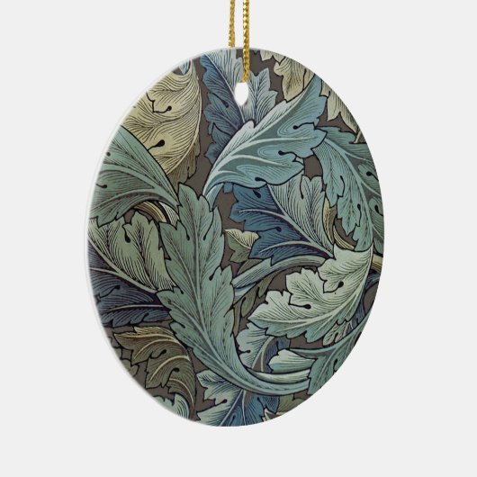 William Morris Acanthus Sage Bloemen Plantaardige Keramisch Ornament (Rechts)