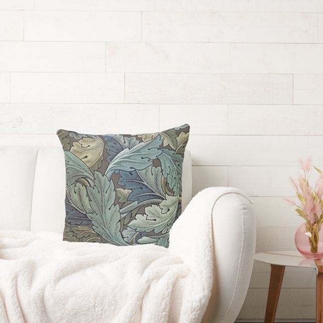 William Morris Acanthus Sage Bloemen Plantaardige Kussen (Bank)