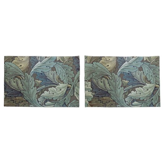 William Morris Acanthus Sage Bloemen Plantaardige Kussensloop (Achterkant-Set)