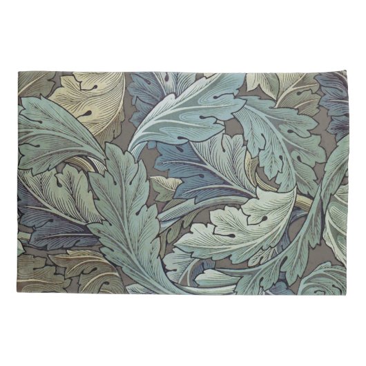 William Morris Acanthus Sage Bloemen Plantaardige Kussensloop (Achterkant-Links)