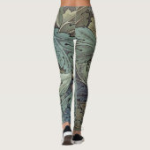William Morris Acanthus Sage Bloemen Plantaardige Leggings (Achterkant)