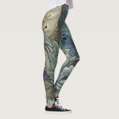 William Morris Acanthus Sage Bloemen Plantaardige Leggings (Rechts)