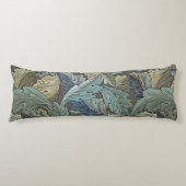 William Morris Acanthus Sage Bloemen Plantaardige Lichaamskussen (Voorkant)