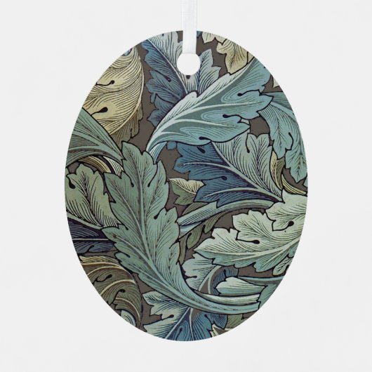 William Morris Acanthus Sage Bloemen Plantaardige Metalen Ornament (Voorkant)