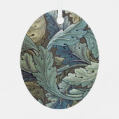 William Morris Acanthus Sage Bloemen Plantaardige Metalen Ornament (Achterkant)