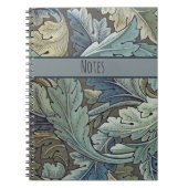 William Morris Acanthus Sage Bloemen Plantaardige Notitieboek (Voorkant)