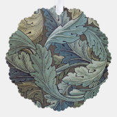 William Morris Acanthus Sage Bloemen Plantaardige Ornament Kaart (Achterkant)