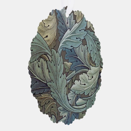 William Morris Acanthus Sage Bloemen Plantaardige Ornament Kaart (Rechts)