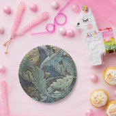 William Morris Acanthus Sage Bloemen Plantaardige Papieren Bordje (Feest)