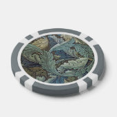 William Morris Acanthus Sage Bloemen Plantaardige Poker Chips (Enkel)
