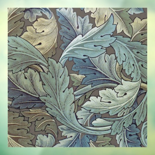 William Morris Acanthus Sage Bloemen Plantaardige Raamsticker (Vel 3)