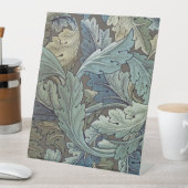 William Morris Acanthus Sage Bloemen Plantaardige Reclamebord Met Voetstuk (Insitu)