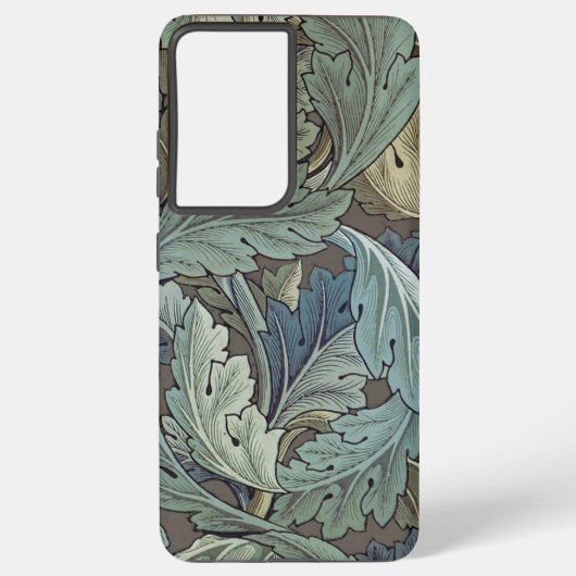 William Morris Acanthus Sage Bloemen Plantaardige Samsung Galaxy Hoesje (Achterkant)