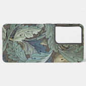 William Morris Acanthus Sage Bloemen Plantaardige Samsung Galaxy Hoesje (Linkerkant)