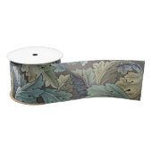 William Morris Acanthus Sage Bloemen Plantaardige Satijnen Lint (Spoel)