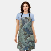 William Morris Acanthus Sage Bloemen Plantaardige Schort (Gedragen)