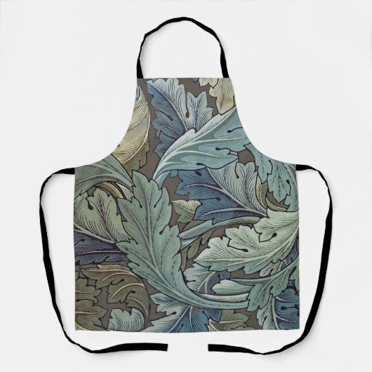 William Morris Acanthus Sage Bloemen Plantaardige Schort (Voorkant)