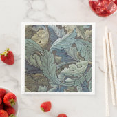 William Morris Acanthus Sage Bloemen Plantaardige Servet (Insitu)