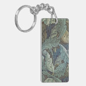 William Morris Acanthus Sage Bloemen Plantaardige Sleutelhanger (Voorkant Links)
