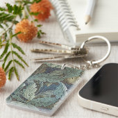William Morris Acanthus Sage Bloemen Plantaardige Sleutelhanger (Voorkant Rechts)