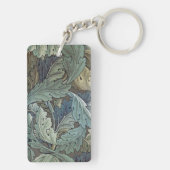 William Morris Acanthus Sage Bloemen Plantaardige Sleutelhanger (achterkant)