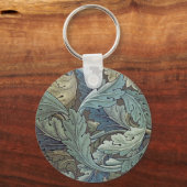 William Morris Acanthus Sage Bloemen Plantaardige Sleutelhanger (Achterkant)