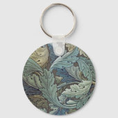 William Morris Acanthus Sage Bloemen Plantaardige Sleutelhanger (Achterkant)