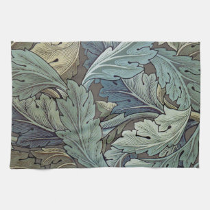 William Morris Acanthus Sage Bloemen Plantaardige Theedoek