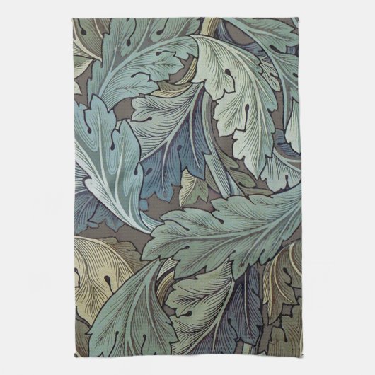 William Morris Acanthus Sage Bloemen Plantaardige Theedoek (Verticaal)