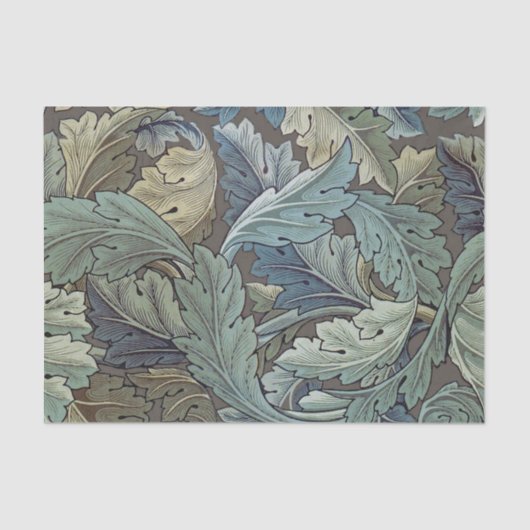 William Morris Acanthus Sage Bloemen Plantaardige Tissuepapier (Voorkant)