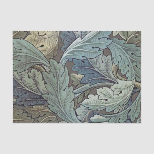 William Morris Acanthus Sage Bloemen Plantaardige Tissuepapier (Voorkant)