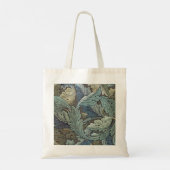William Morris Acanthus Sage Bloemen Plantaardige Tote Bag (Achterkant)