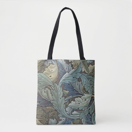 William Morris Acanthus Sage Bloemen Plantaardige Tote Bag (Voorkant)