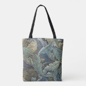 William Morris Acanthus Sage Bloemen Plantaardige Tote Bag (Achterkant)