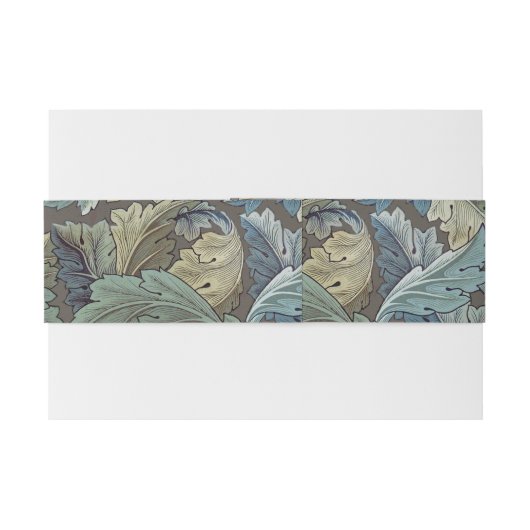 William Morris Acanthus Sage Bloemen Plantaardige Uitnodigingen Wikkel (Achterkant Voorbeeld)