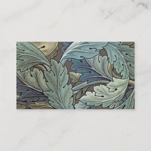 William Morris Acanthus Sage Bloemen Plantaardige Visitekaartje (Achterkant)